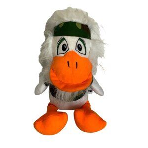Toy Factory Billy Duck Plush Stuffed Animal Bearded Hippie Biker Camo Outfit NEW